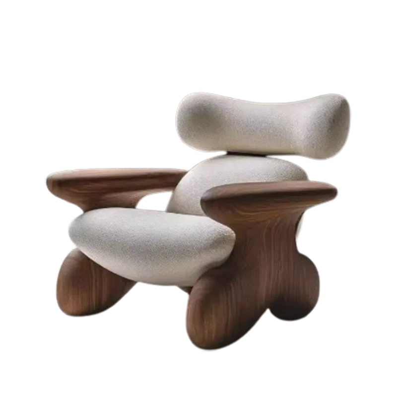 Fancy Modern Adults Chair Wooden Trending Simple Nordic Living Room Chair Reading Balcony Hotel Sillones Furniture Home