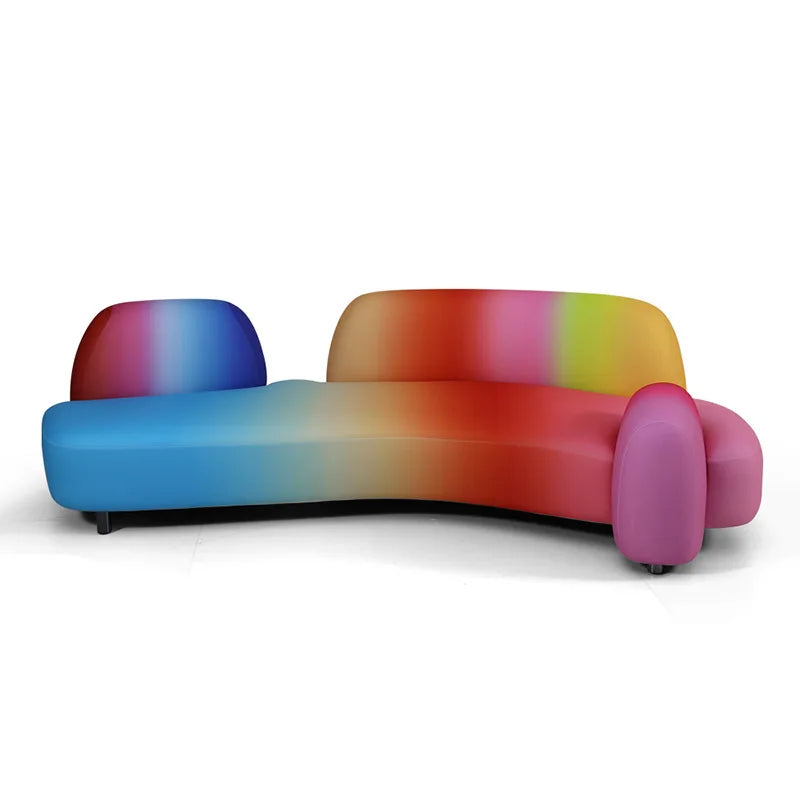 Arc-en-ciel récif forme spéciale canapé moderne simple salon appartement meubles design tissu canapé incurvé
