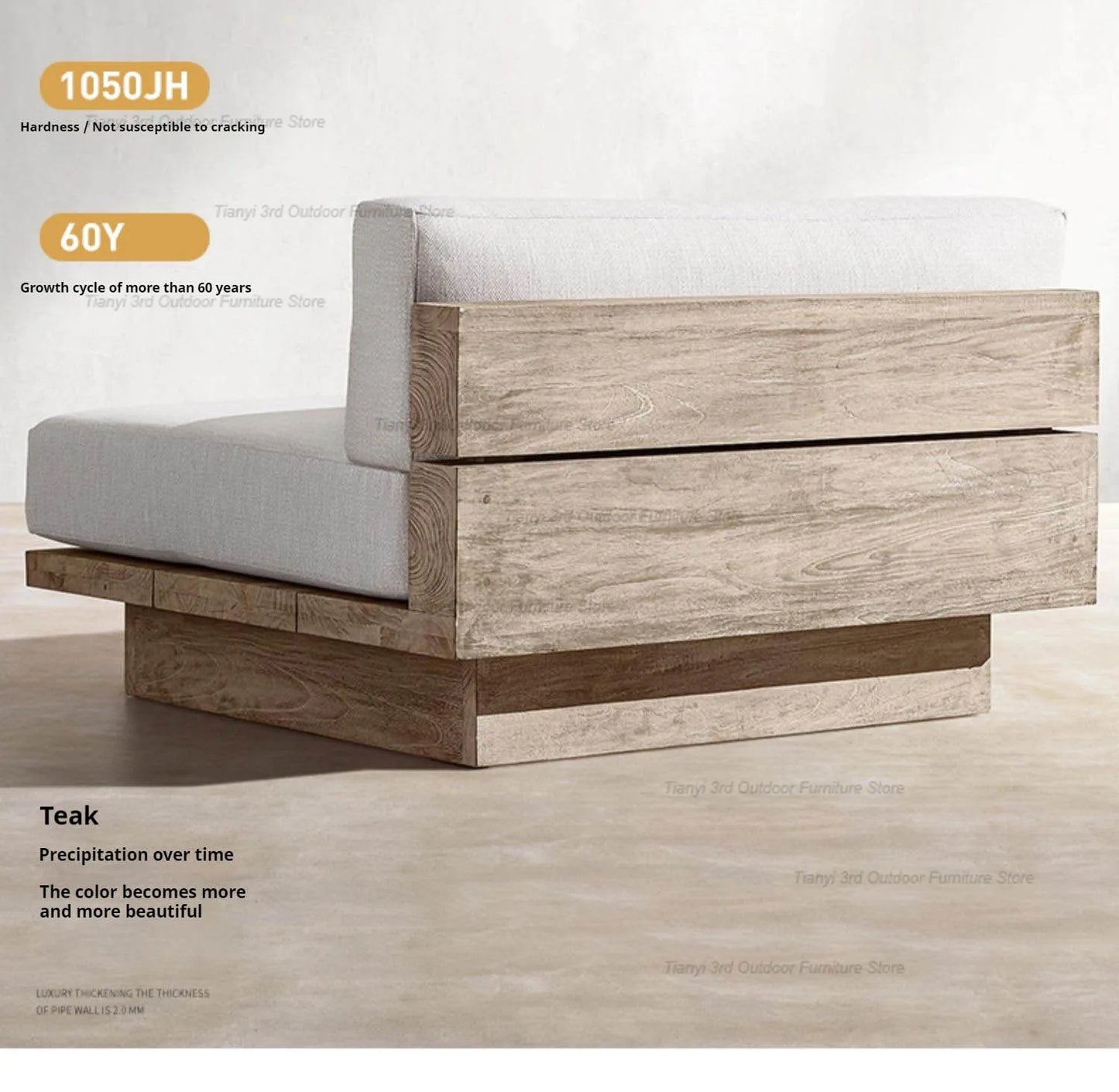 Japanese Style Waterproof and Sunscreen Garden Sofas Simplicity  Designer Modern Garden Sofas Art Outdoor Furniture Divano HBOS