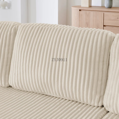 U-shaped modular sectional sofa, compressed sectional sofa, modern minimalist style corduroy sofa, living room sofa