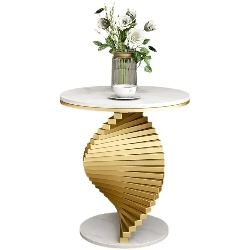 Style Light Luxury Marble Side Table Living Room  Sofa Corner  Creativity Balcony Small   Internet Celebrity Bedside Round