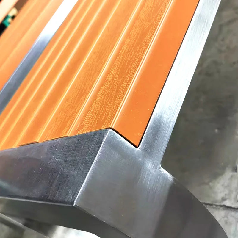 Banc de Patio Anti-Corrosion en acier inoxydable 304, haute qualité, 1.5mm d'épaisseur, mobilier d'extérieur moderne pour salle de sport, centre commercial, supermarché