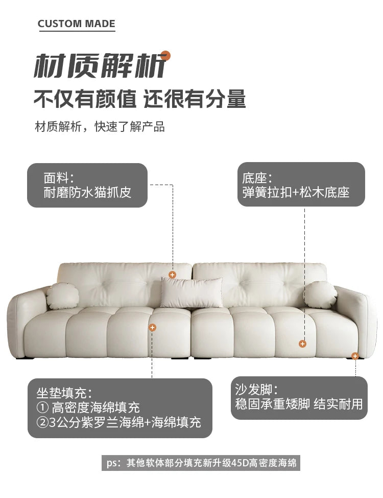 Luxury Nordic Modern Sofa Bedroom Large Cozy Floor Living Room Sofa Floor Daybed Lounge Woonkamer Banken Living Room Furniture