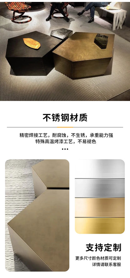 Glam Simple Coffee Table Ornaments Frame Design Storage Coffee Table Modern Aesthetic Meubles De Salon House Accessories