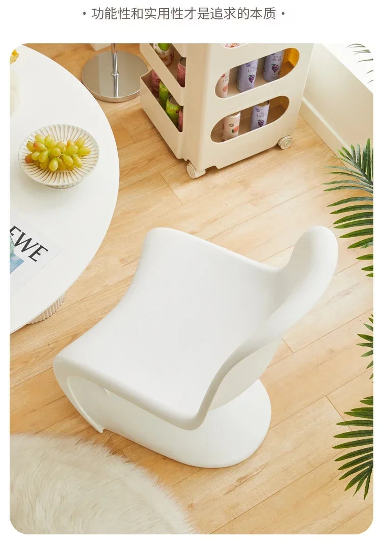 Dining chair transparent plastic chair Nordic home simple modern back chair makeup stool