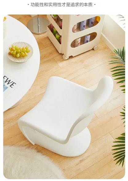 Dining chair transparent plastic chair Nordic home simple modern back chair makeup stool