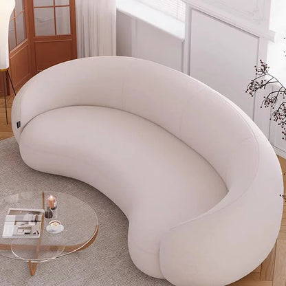 Curved Armchair Living Room Sofas White Designer Modern Minimalist Living Room Sofas Lazy Floor Muebles Lounge Suite Furniture
