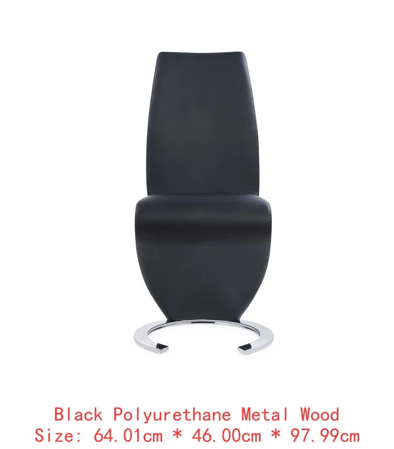 Set of 2 Black Dining Chairs - Marcus Horseshoe Style, Stylish and Modern Design for Your Home or Office Dining Room