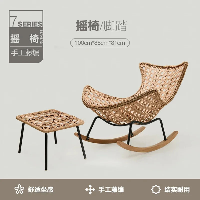 Adult leisure lazy sofa recliner balcony light luxury sofa chair household living room outdoor rocking chair