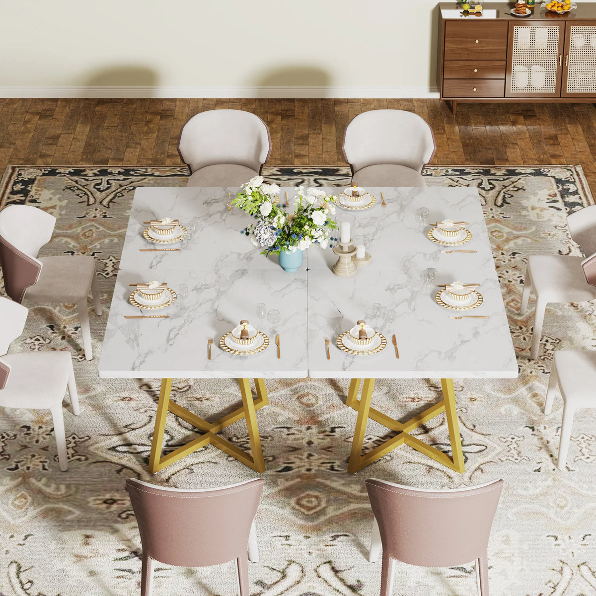 Tribesigns Square Dining Table for 4, 31.5