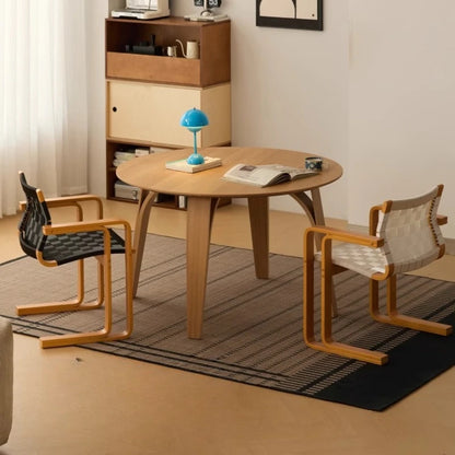 Pre-loved Solid Wood Armchair Dining Chair Home Fashion Comfort Retro Back Chair Esthetisch En Duurzaam Dining Room Furniture