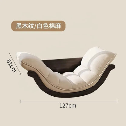 The latest design multi-functional living room rocking chair, solid wood frame leisure sofa chair, balcony bedroom recliner