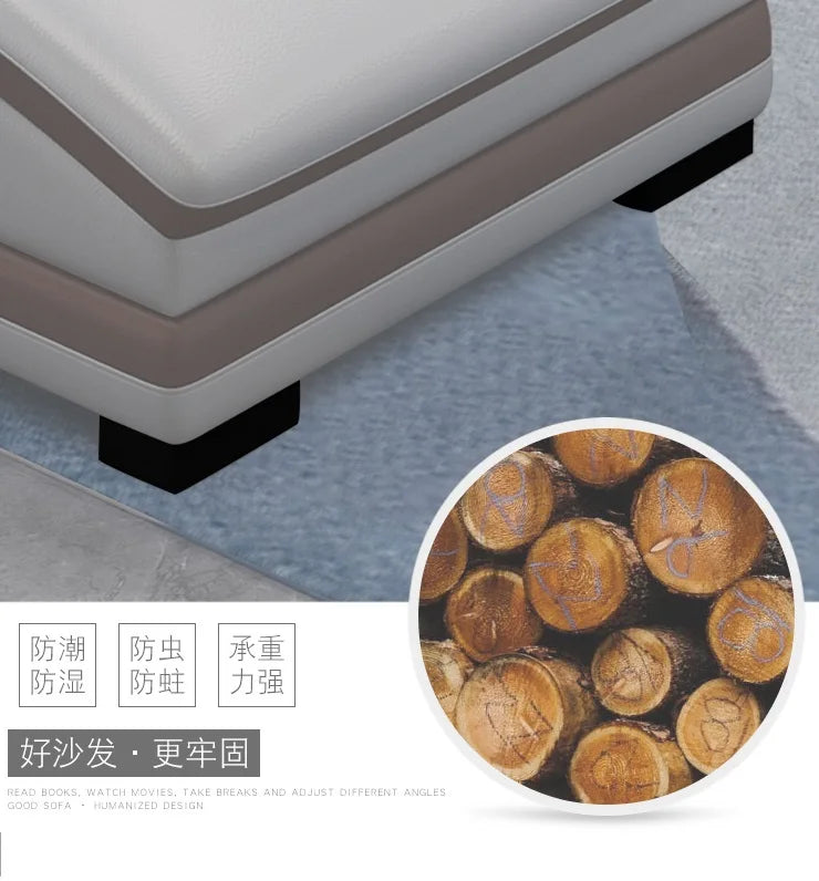 New Fashion L Shape Smart Massage Couch Living Room Furniture Leather Sofas