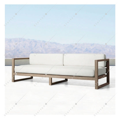 New Arrive Outdoor Wooden Teak Garden Set Daybed Chaise Lounge Furniture Teak Canopy Modern Solid Wood
