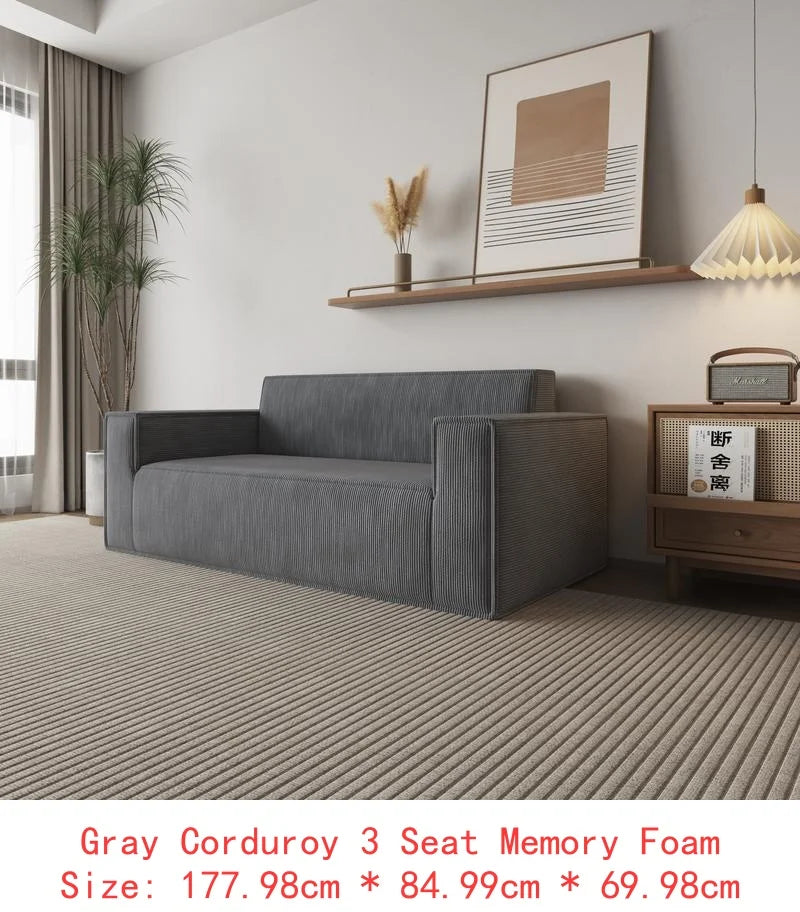 L-Shaped Cloud Sectional Sofa, Modern Modular Couch with Deep Seat, Upholstered Furniture for Living Room Bedroom, No Assembly
