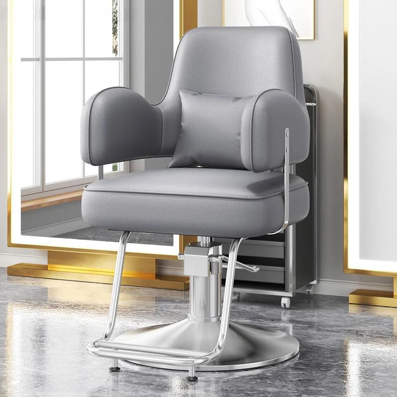 Premium Durable Hair Salon Barber Chairs European Style Hairdressing Chair Dressing Room Back Armchair Recliner Furniture