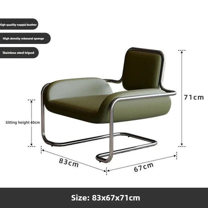 Single Chair Special-shaped Chair Nordic Designer Medieval Stainless Steel Light Luxury Minimalist Living Room Reception Leisure