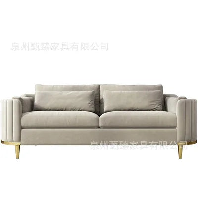 Light luxury fabric sofa simple modern large apartment living room coffee table combination