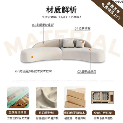 Curved special-shaped sofa, clothing store, beauty salon, rest area, reception, light luxury office, clubhouse