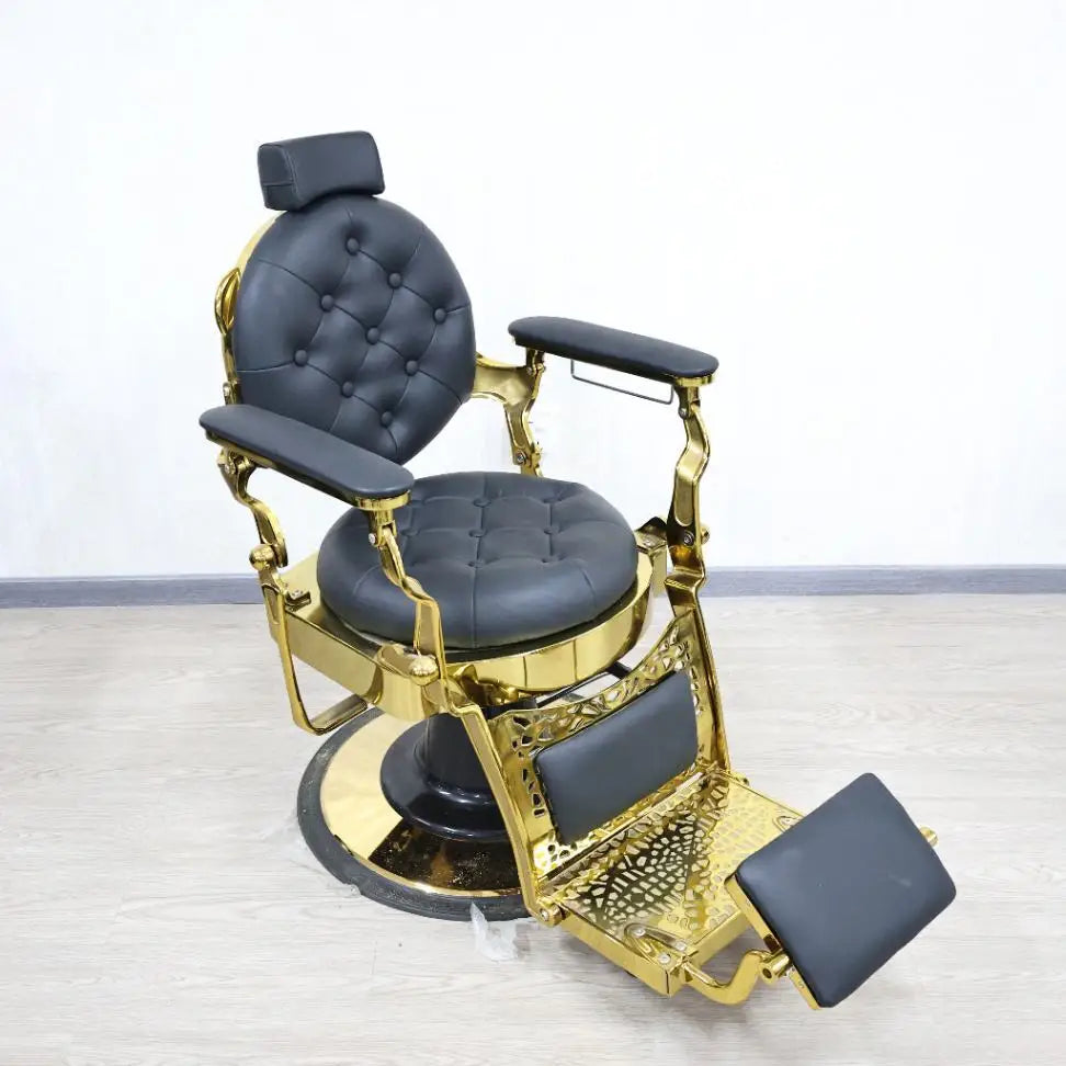 Luxury Barber Shop Barber Chair, 360° Rotatable and Lie Diagonally, Hydraulic Lift, Chairs, Beauty Hair Cut Salon Furniture
