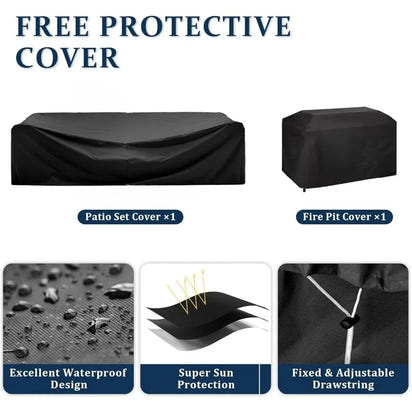 8-Piece Patio Set with 44