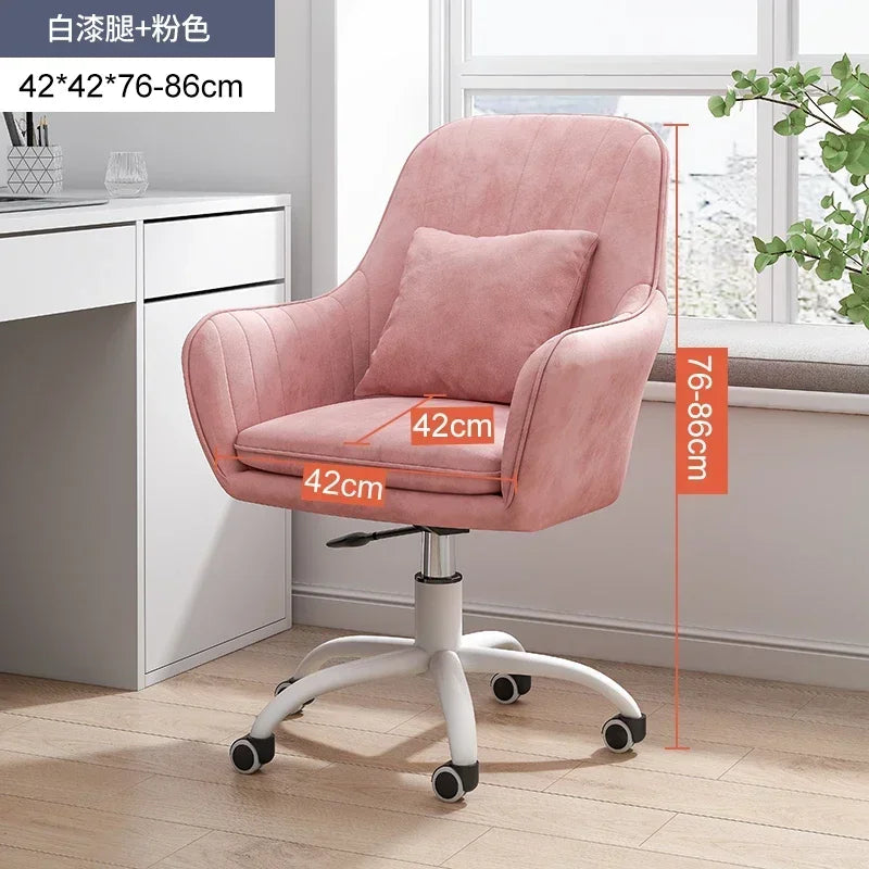 Modern Backrest Computer Chair Nordic Home Office Chairs Lift Swivel Armchair Soft Cushion Game Chair Creative Office Furniture