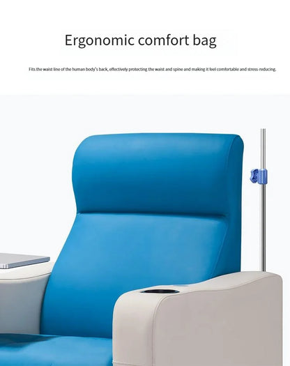 Luxury Infusion Chair with Arm Support and Soft Cushion Electric Medical Seating for Comfort IV Therapy in Clinic or Hospital