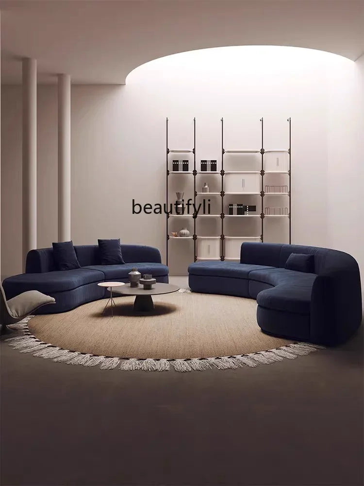 Semicircular curved sofa living room light luxury modern designer fabric sofa hotel B & B02A