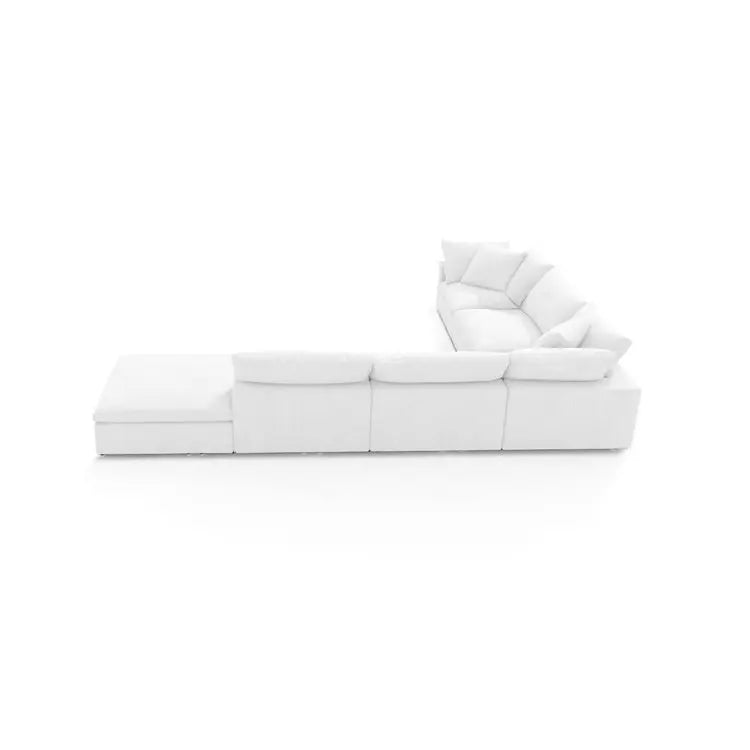 ♢X Modern Luxury White Modular Cloud Sofa 6 Seater U Shape  Sofa Sets Couches  Cloud Sectional Couches for Living Room&