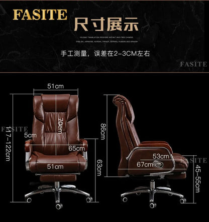 Retro Executive Leather Chair Armchairs Editor Choises Fashion Aluminium Office Chair Working Relax Silla Escritorio