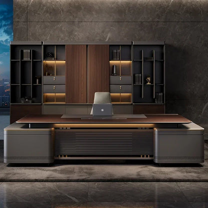 Filing Cabinet Luxury Large Computer Tables Modern Minimalist Executive Manager President Table Office Combination Furniture
