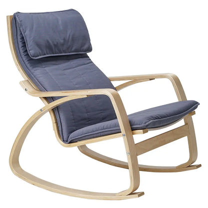 Simple and modern Nordic Boang rocking chair easy chair solid wood recliner lazy pregnant woman chair balcony lounge