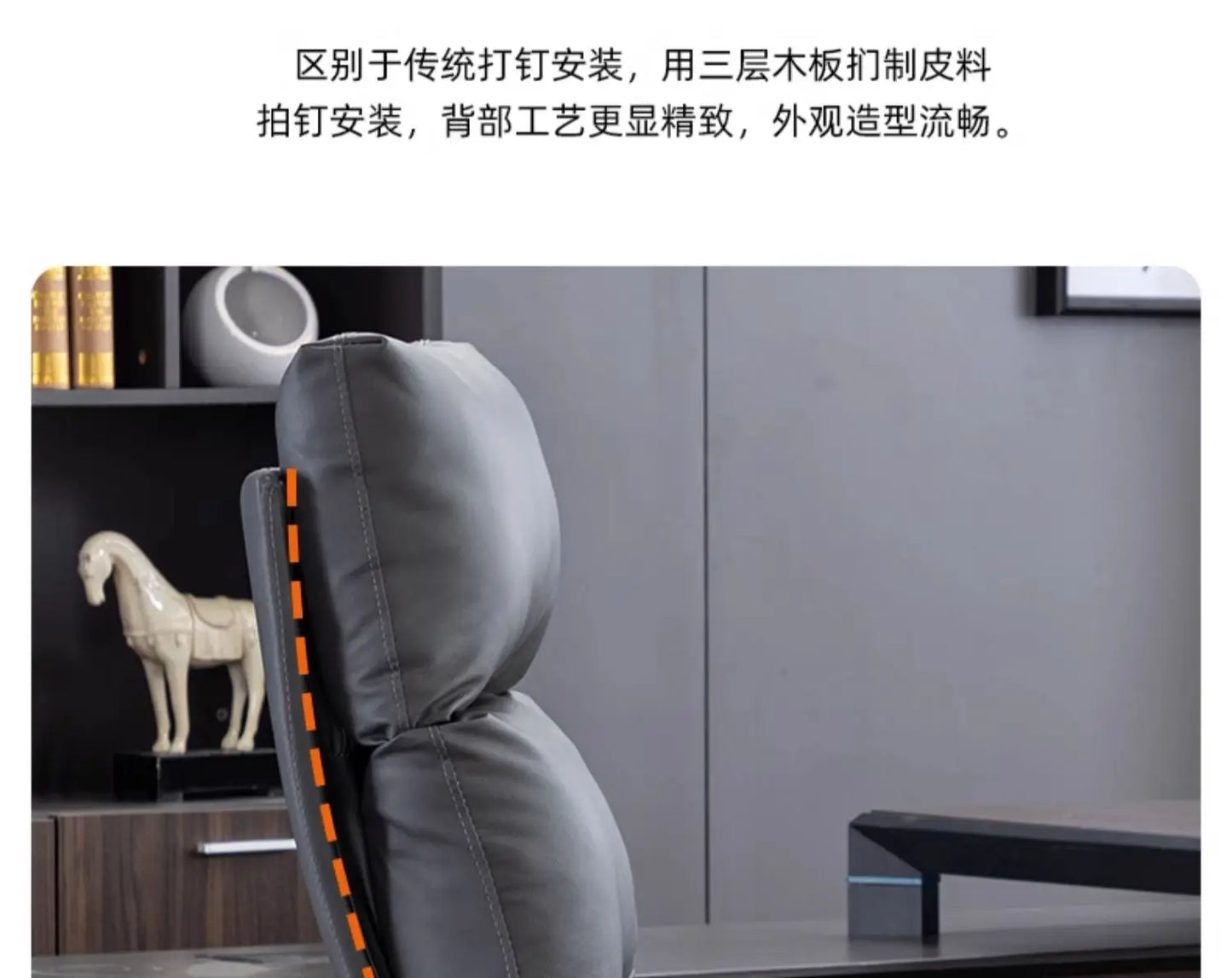 Armchair Ergonomic Office Chairs Meeting Boss Modern Recliner Office Chair Swivel Adjustable Office Furniture Silla Oficina LLOC