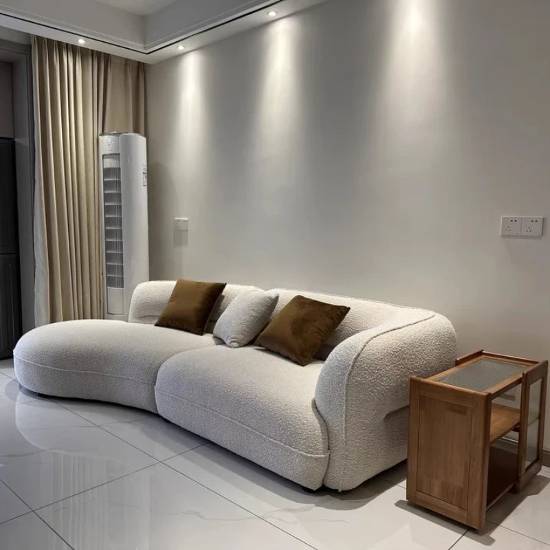 Interior Cream Style Modern Living Room Sofa Simple Designer Minimalist Relaxing Aesthetics Decor Muebles Lounge Suite Furniture