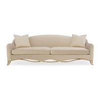 American modern simple living room solid wood fabric sofa French champagne gold combination full set of furniture