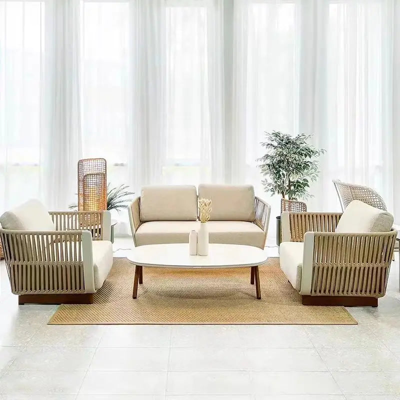 Leisure Outdoor Sofas Balcony Accent Design Courtyard Hotel Garden Sofas Floor Nordic Office Furniture Arredo Giardino Lshysf
