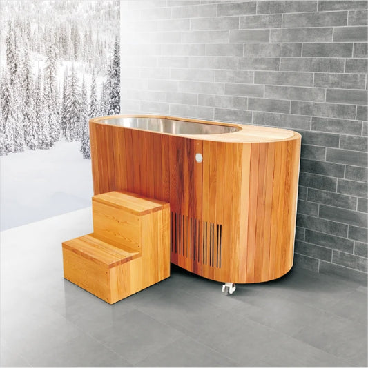 z Factory Outdoor Wooden Ice Bath Cold Plunge Stainless Steel Liner Cold Soaking Sport Recovery