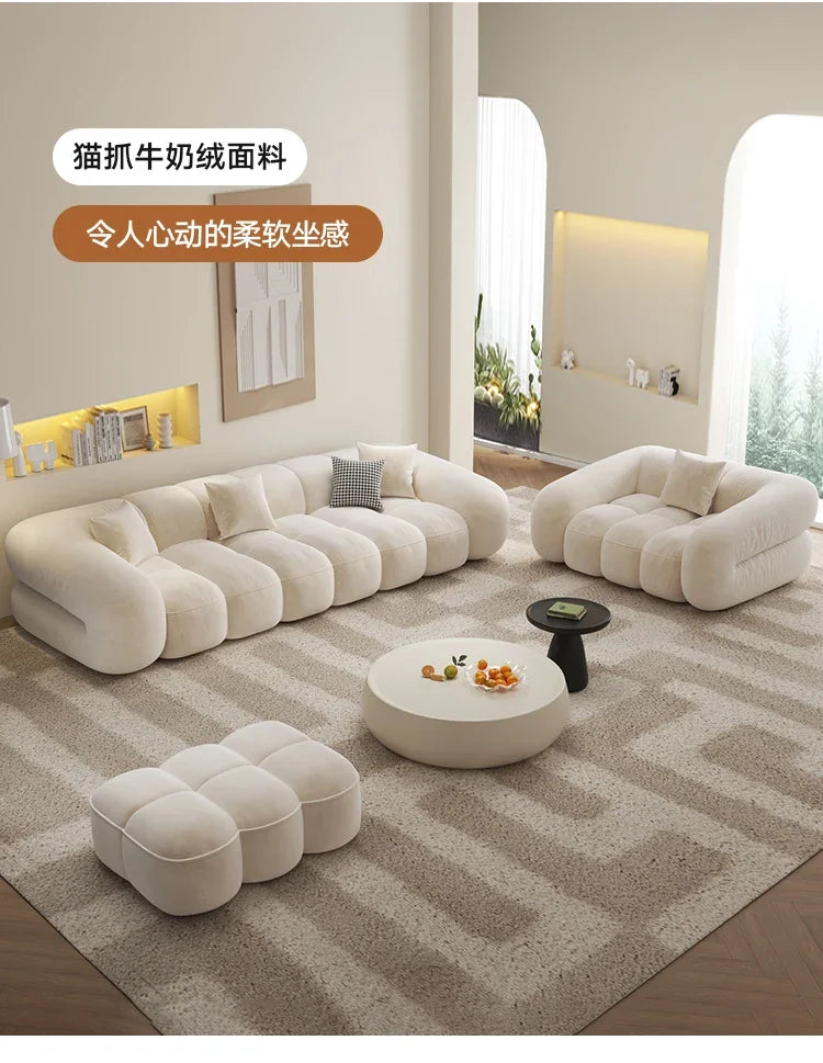 Designer Luxury Living Room Sofas House Nordic Family Elegant Relaxing Sofa Economic Apartment Minimalist Divano Hotel Furniture