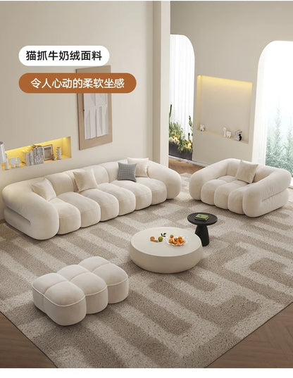 Designer Luxury Living Room Sofas House Nordic Family Elegant Relaxing Sofa Economic Apartment Minimalist Divano Hotel Furniture