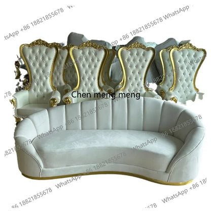 M183 Studio hotel banquet sofa wedding bride and groom exclusive sofa for bedroom living room Soft velvet cushion sofa Customiza