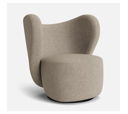 Villa Use Swivel Base Upholstered  Accent Chair Contemporary Lounge Sofa Chairs for Hotel Lobby