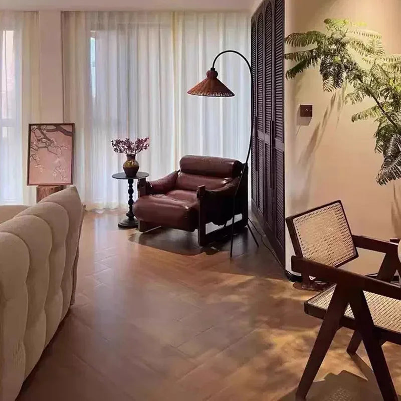 High-End Solid Wood Recliner Sofa Chair Home Personal Leisure Living Room Furniture Small Sofa Comfortable Lazy Chair