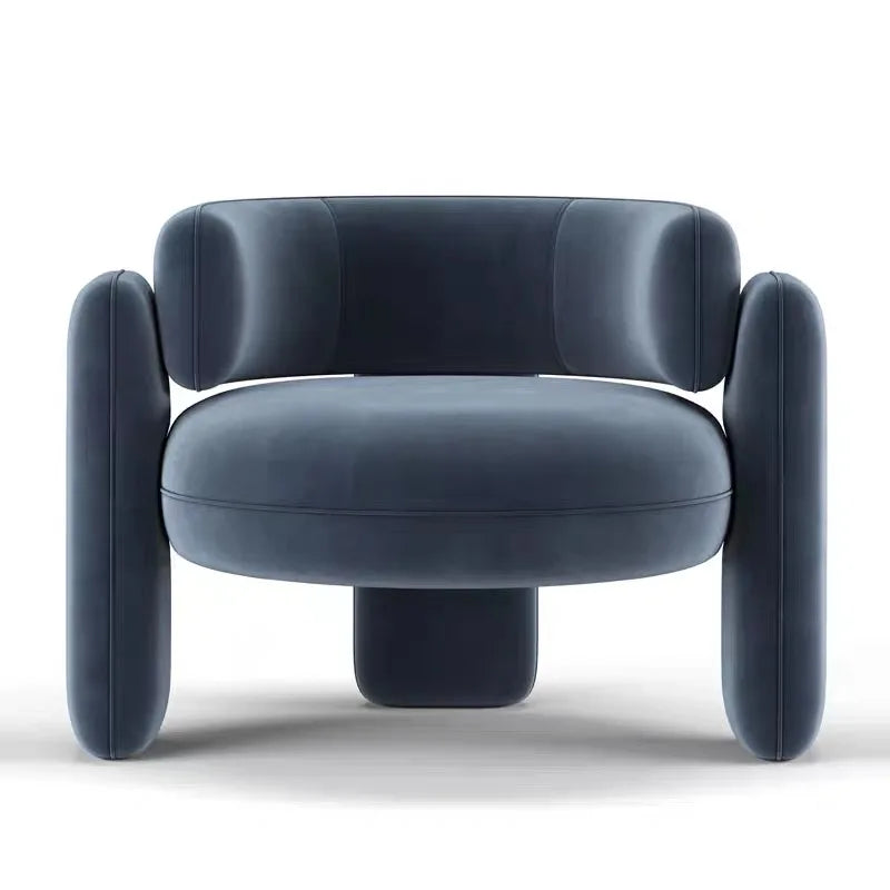 Cream single sofa chair designer lazy living room balcony modern simple and lightweight luxury reception lounge chair