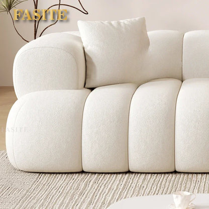 French Modern Velvet Puff Sofa Living Room Home Fabric Minimalist Sofa Reclinable