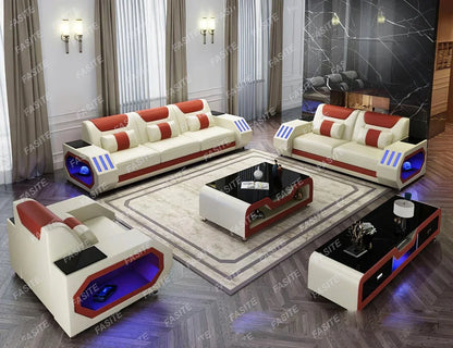 Internet celebrity modern multi-functional led living room comfortable living room reclining sofa