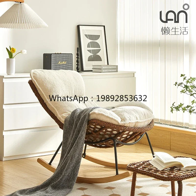 AA  Rocking Chair Adult Recliner Home Lazy Leisure Chair Single-Seat Sofa Chair