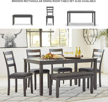 5-Piece Gray Wood Dining Set with Table & 4 Barstools, Modern Design for Small Spaces
