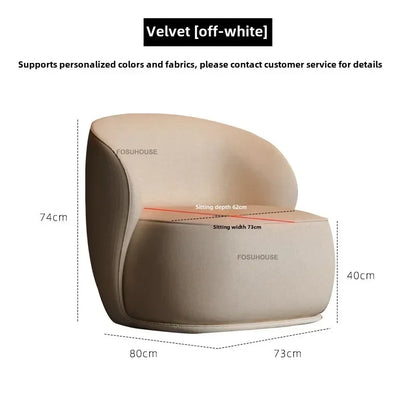 Creative Velvet Living Room Chairs Italian Living Room Furniture Hotel Cafe Leisure Designer Armchair Home Backrest Dining Chair