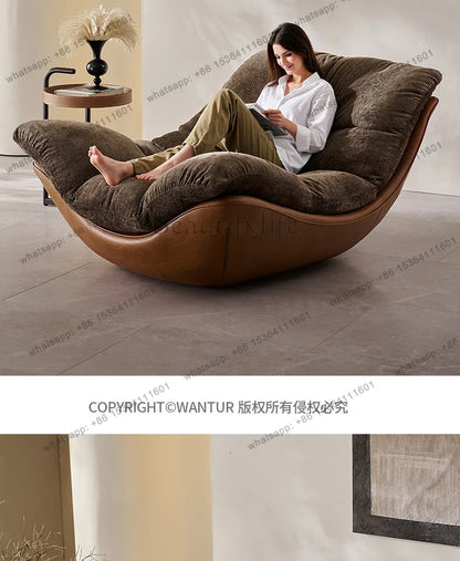 Italian light luxury designer creates reclining chair Italian modern simple living room leisure chair
