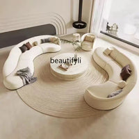 Y48 Nordic living room curved designer sofa hotel lobby multi-person combination sofa